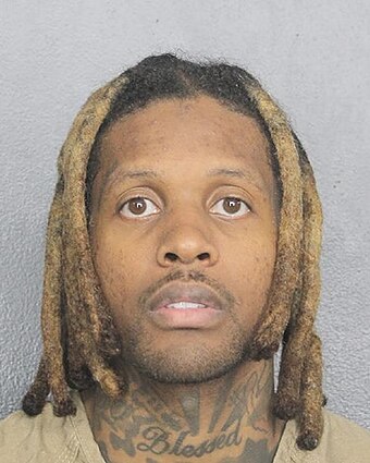 Mugshot of American rapper Lil Durk (real name Durk Derrick Banks) taken after his arrest on federal murder-for-hire conspiracy charges in Broward County, Florida.