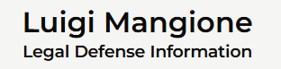 Logo for the website Luigi Mangione Legal Defense Information