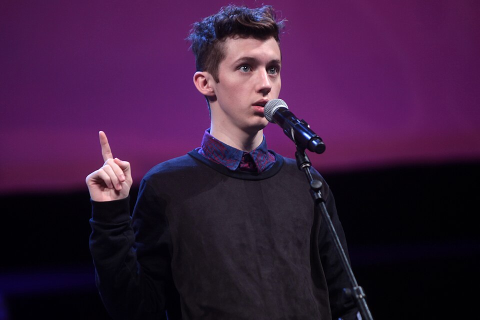 Troye Sivan speaking at the 2014 VidCon at the Anaheim Convention Center in Anaheim, California.