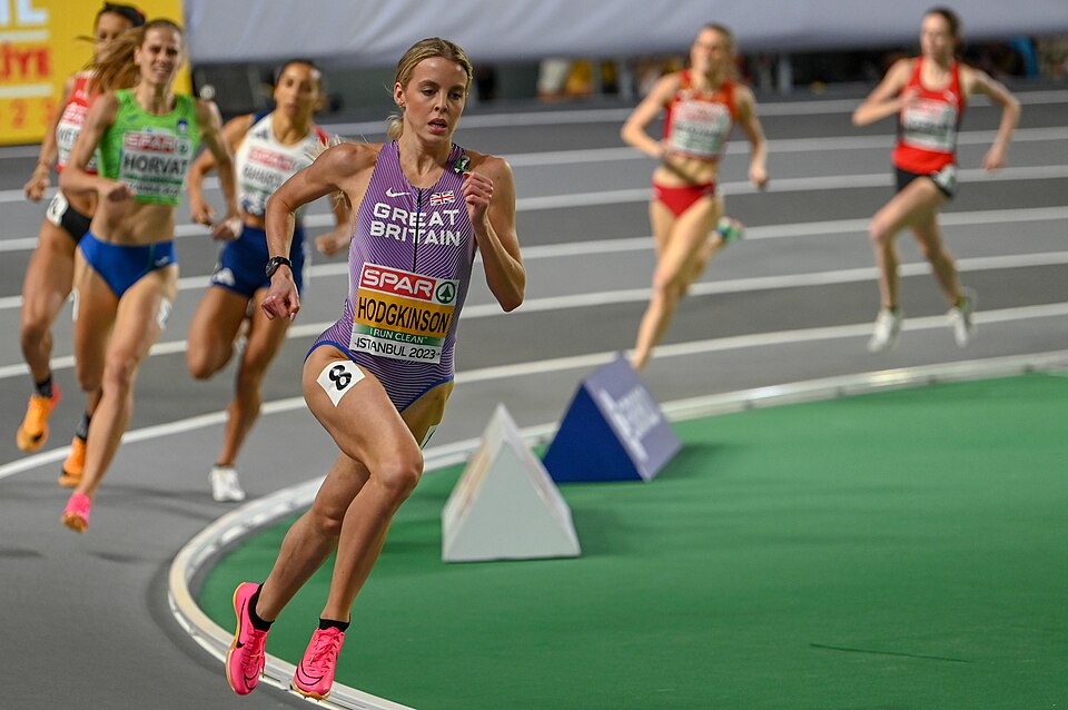 Keely Hodgkinson at the 2023 European Indoor Championships in Istanbul