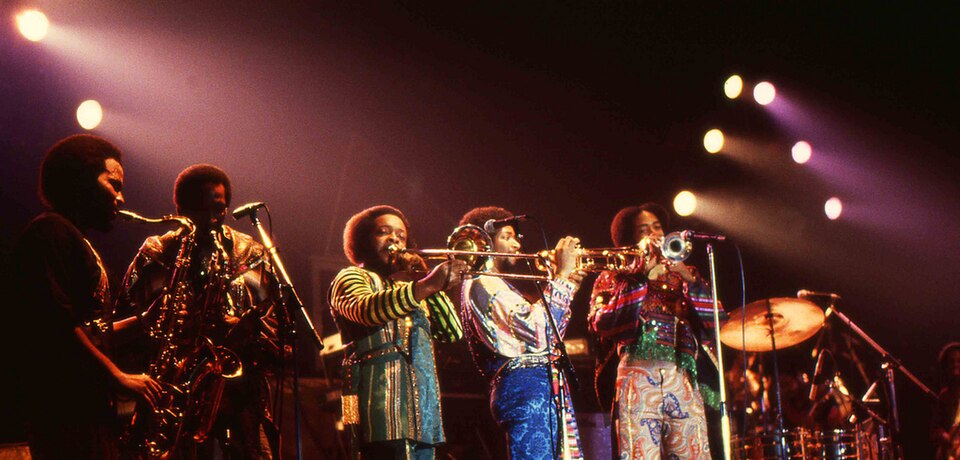 Earth Wind &amp; Fire performing in 1982
