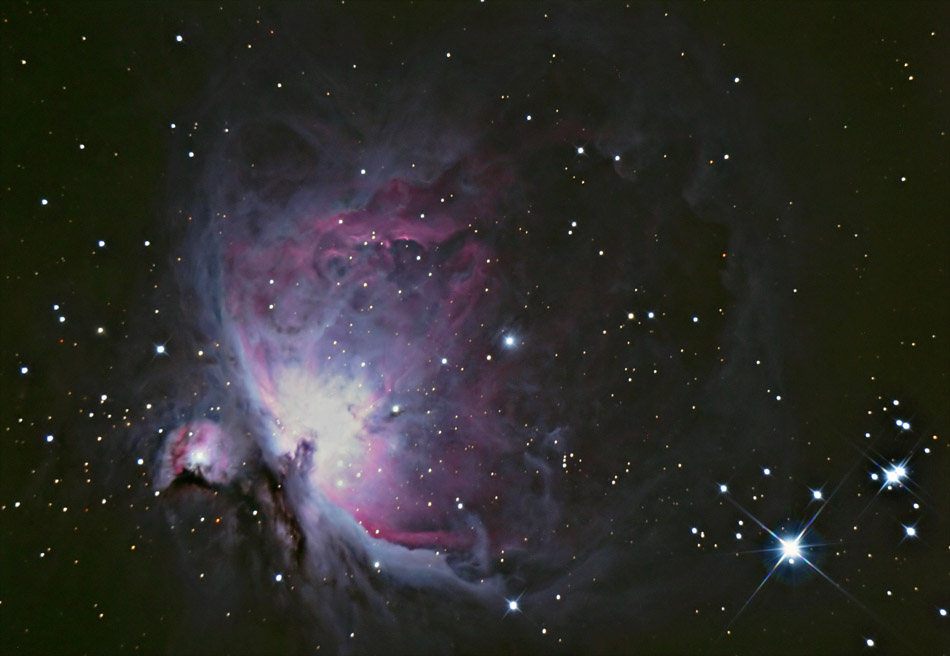Photo of the Orion Nebula (also known as Messier 42, or NGC 1976). Photo taken in Gaisberg, Salzburg (Austria).