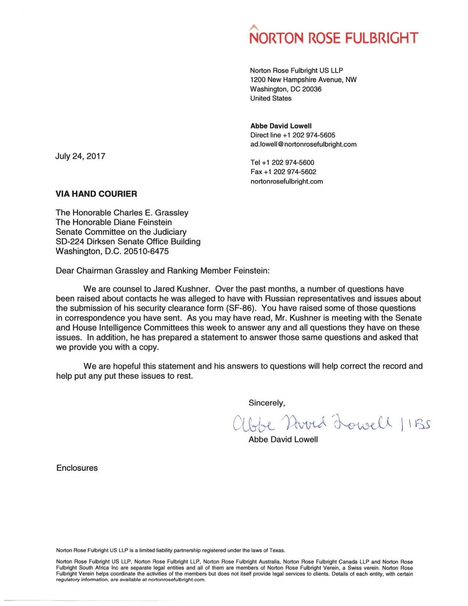 prepared statements about the Russia investigation.