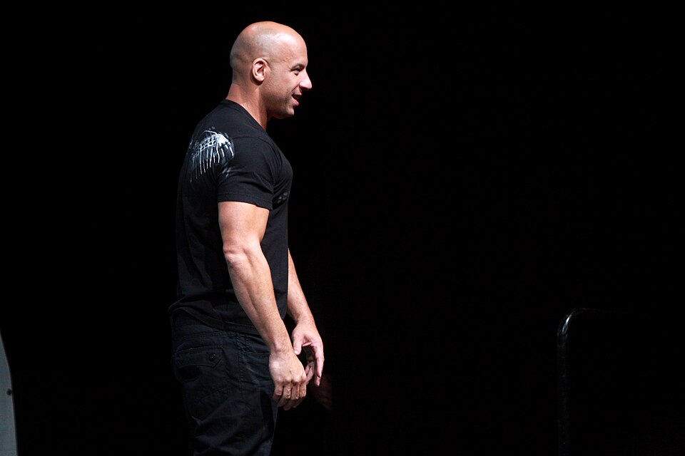 Vin Diesel speaking at the 2013 San Diego Comic Con International, for "Riddick", at the San Diego Convention Center in San Diego, California.

Please attribute to Gage Skidmore if used elsewhere.