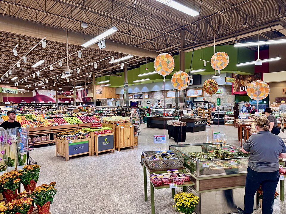 Interior of a Publix supermarket store in Waynesville, North Carolina