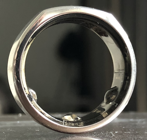 Oura Generation 3 ring for measuring heart rate, heart rate variability, sleep, and activity.