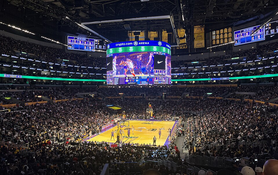 Crypto.com Arena during a Lakers NBA Cup game in 2024. vs Oklahoma City Thunder - 11/29/2024