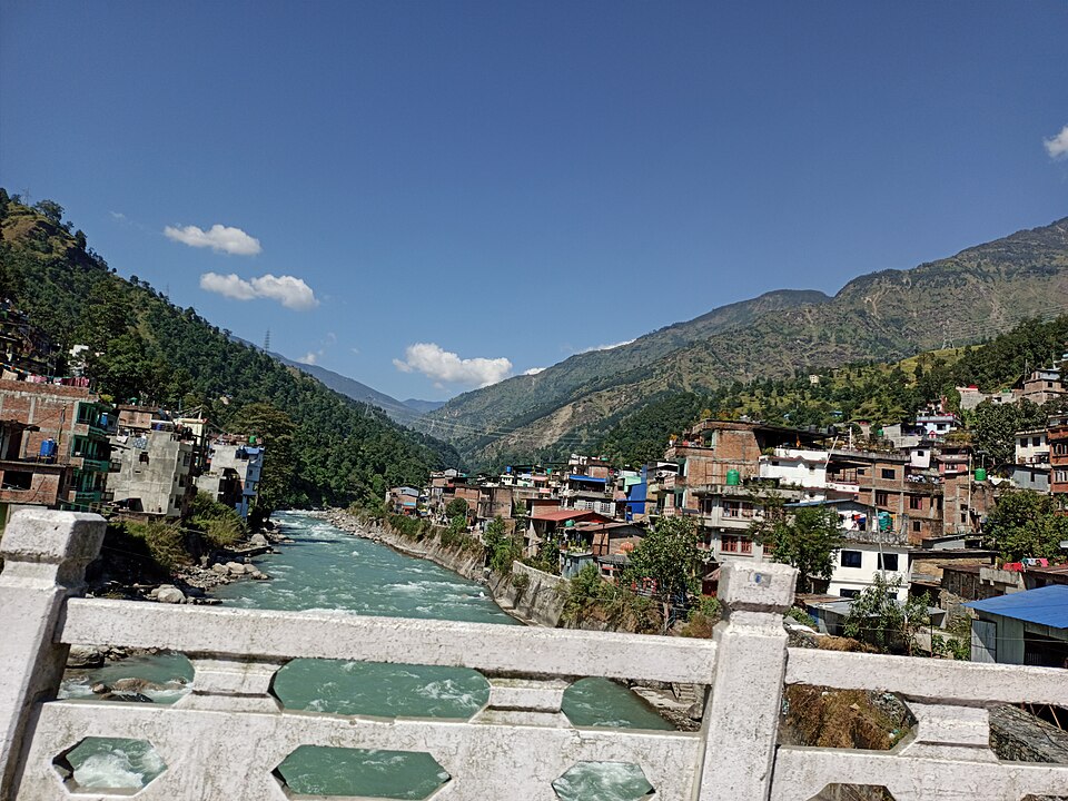 Bhotekoshi River in Bahrabise