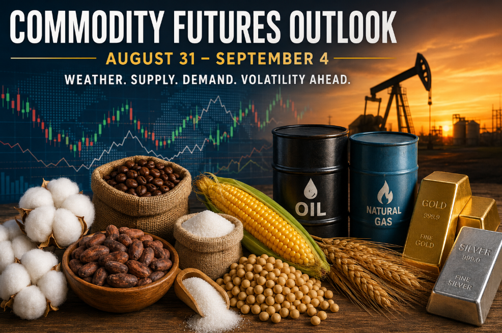 Commodity Futures Outlook: Cotton, Cocoa, Grains and Energy Face a Volatile Week Ahead