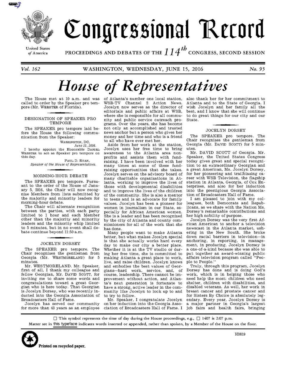 Congressional Record - 2016-06-15
