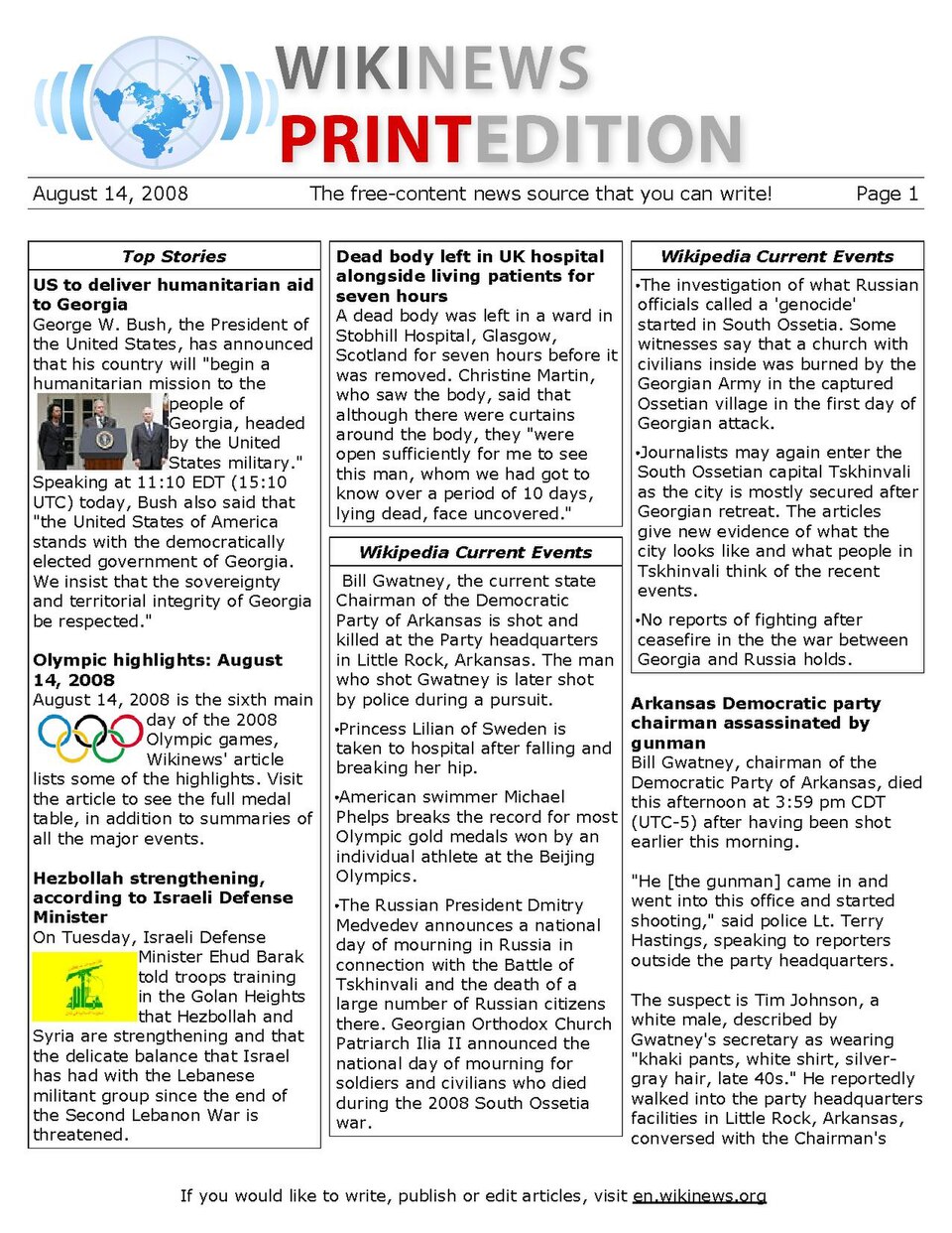 Wikinews Print Edition
