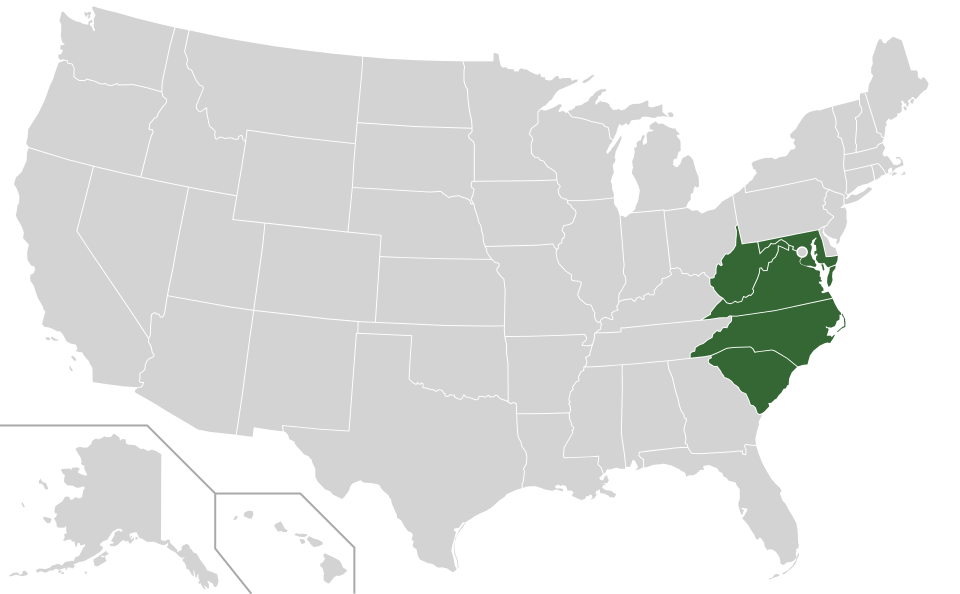 Map of the 4th Circuit United States Court of Appeals
