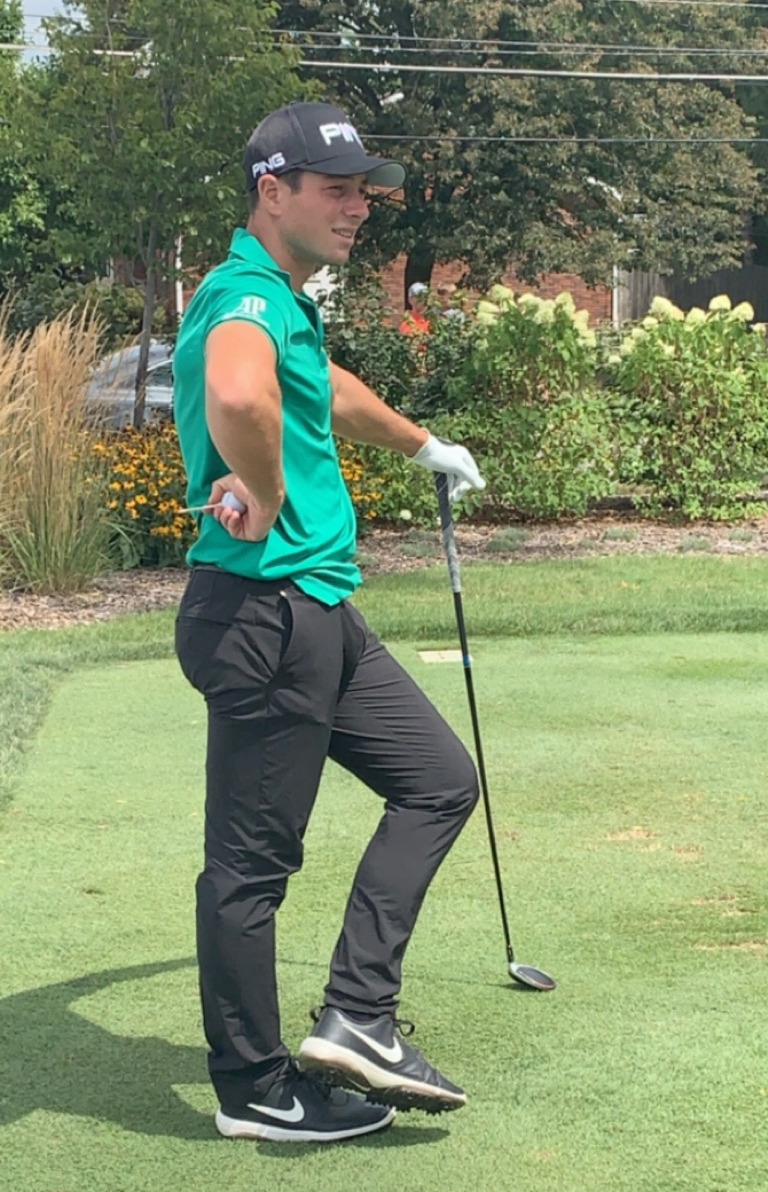 Viktor Hovland at the 2019 Korn Ferry Tour Finals. Taken at the OSU Scarlett course.