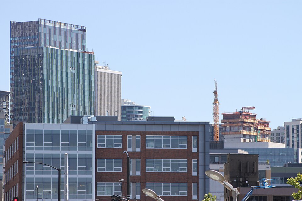 Amazon HQ from Lake Union Park