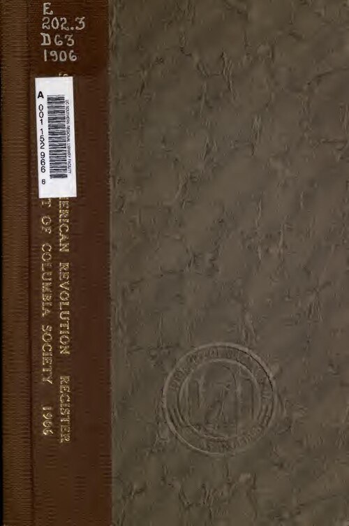 Subjects: United States -- History Revolution, 1775-1783 Societies, etc