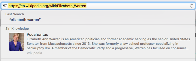 The name of this Wikipedia page has been corrupted in this search using Google via Safari, it returns "Pocahontas" and needs to be fixed.