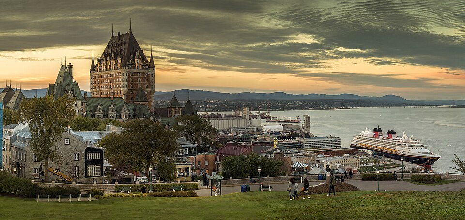 The Fairmont Le Château Frontenac, formerly and commonly referred to as the Château Frontenac, is a historic hotel located in Quebec City, Quebec, Canada. The Château Frontenac was completed in 1893, and was designed by American architect Bruce Price. The hotel was a part of a series of Chateauesque