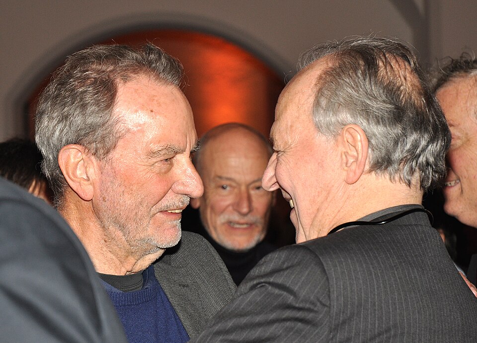 Edgar Reitz (left) with Werner Herzog in Munich, 2015