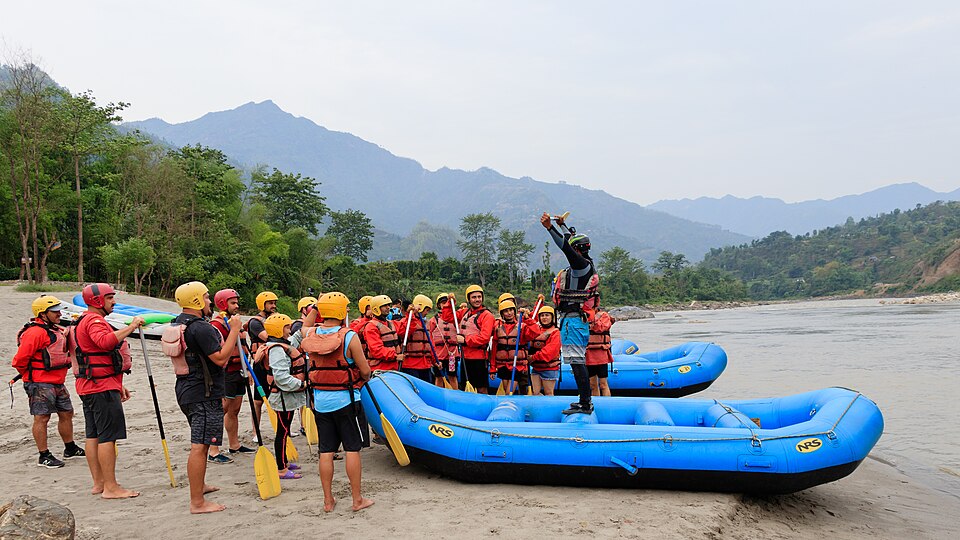 Demonstration Before Raft-Rafting in Trishuli River, Nepal