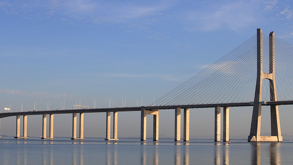 Vasco da Gama bridge as seen from Parque Tejo