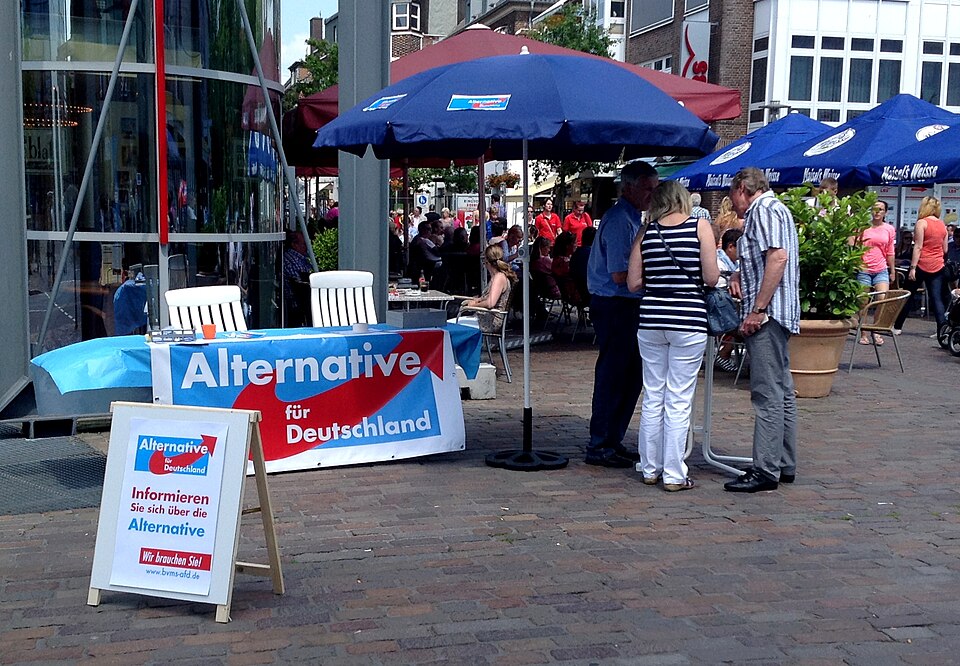 Alternative für Deutschland, Infostand in der Innenstadt von Bocholt.