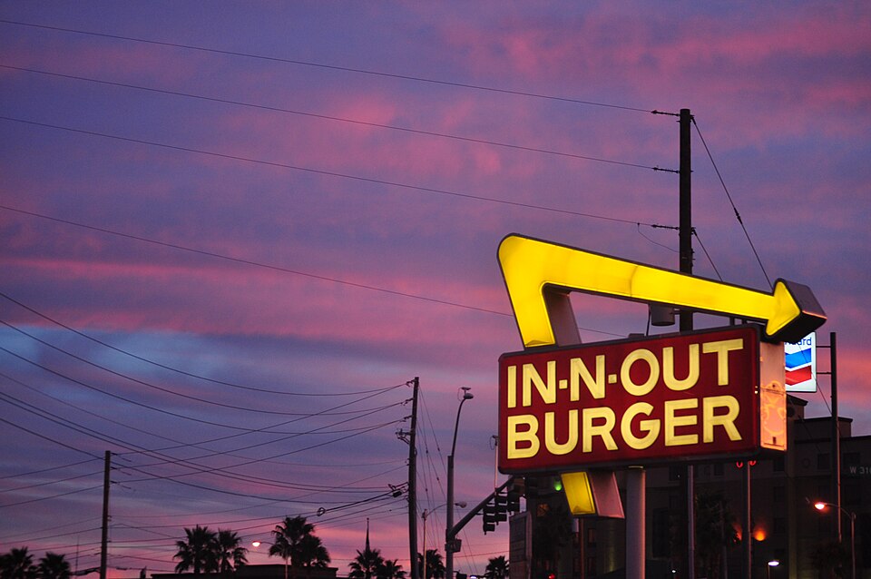 Sign at In-N-Out Burger in Las Vegas, Nevada