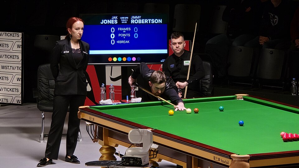 Jak Jones, Jimmy Robertson and Małgorzata Kanieska at German Masters 2026