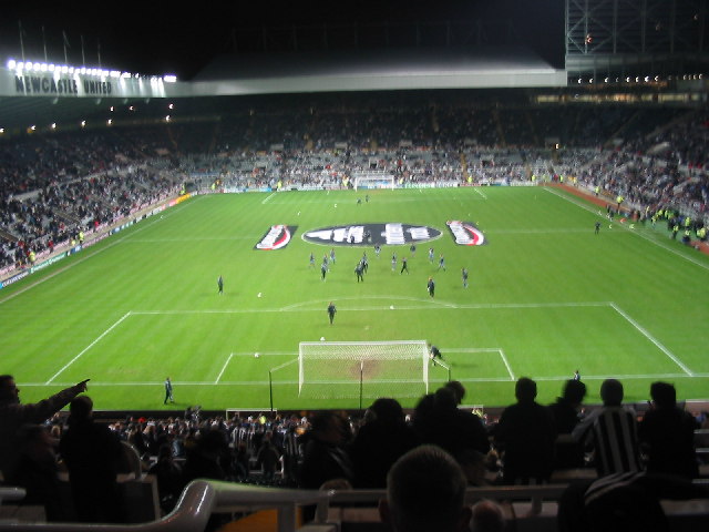 St James Park, Newcastle. The home of Newcastle United FC in the minutes preceding Newcastle's 2-0 defeat against Chelsea in the Carling Cup.