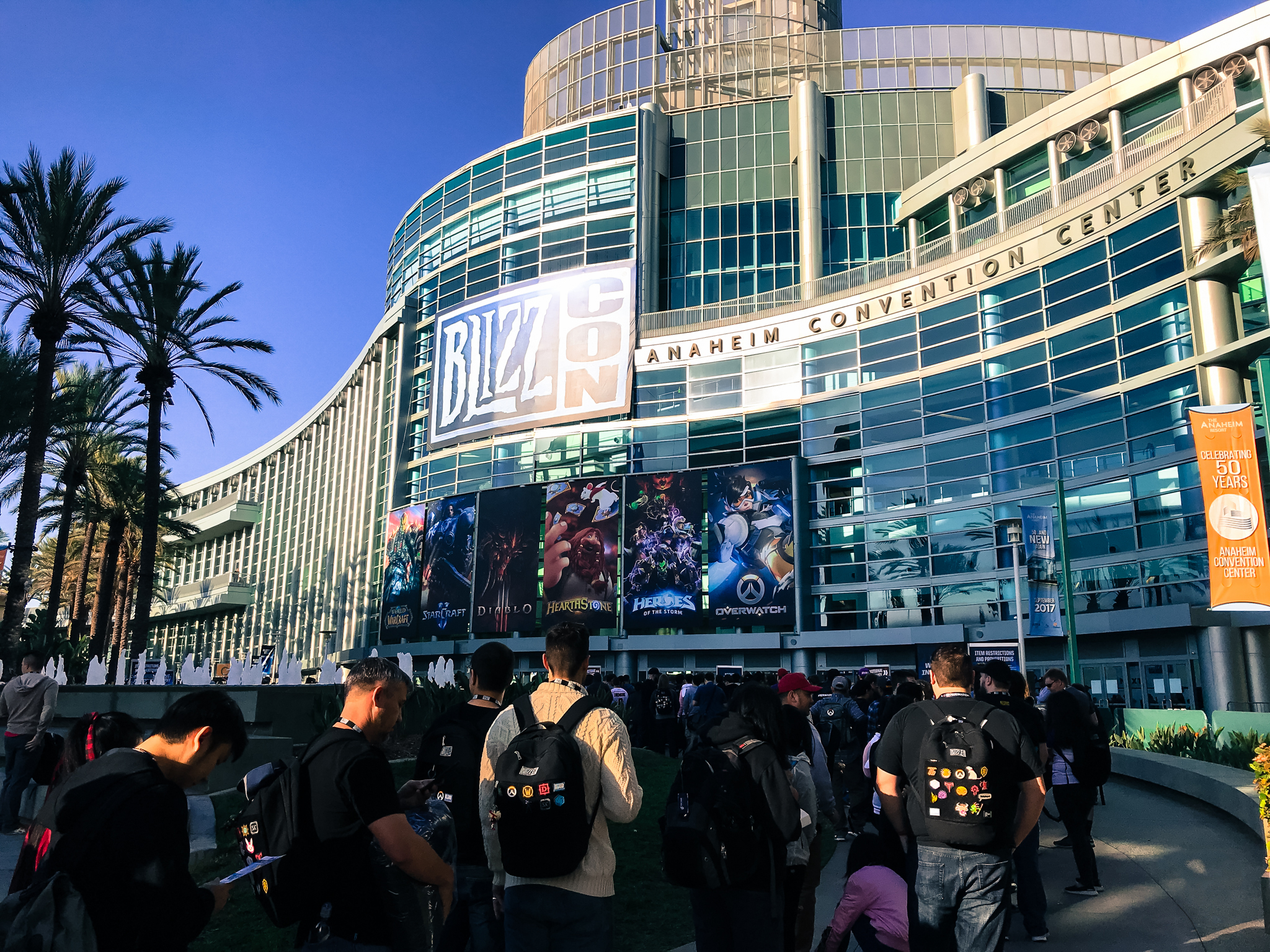 Outside of the Anaheim Convention Center for BlizzCon 2017.