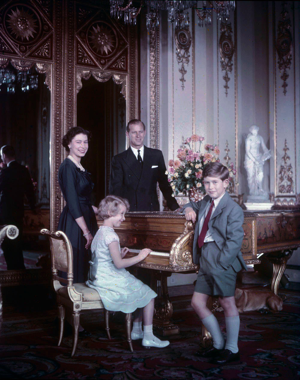 The Queen, the Duke of Edinburgh, the Duke of Cornwall and Princess Anne
