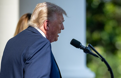 President Donald Trump delivers remarks before signing the One Big Beautiful Bill Act on the South Lawn of the White House