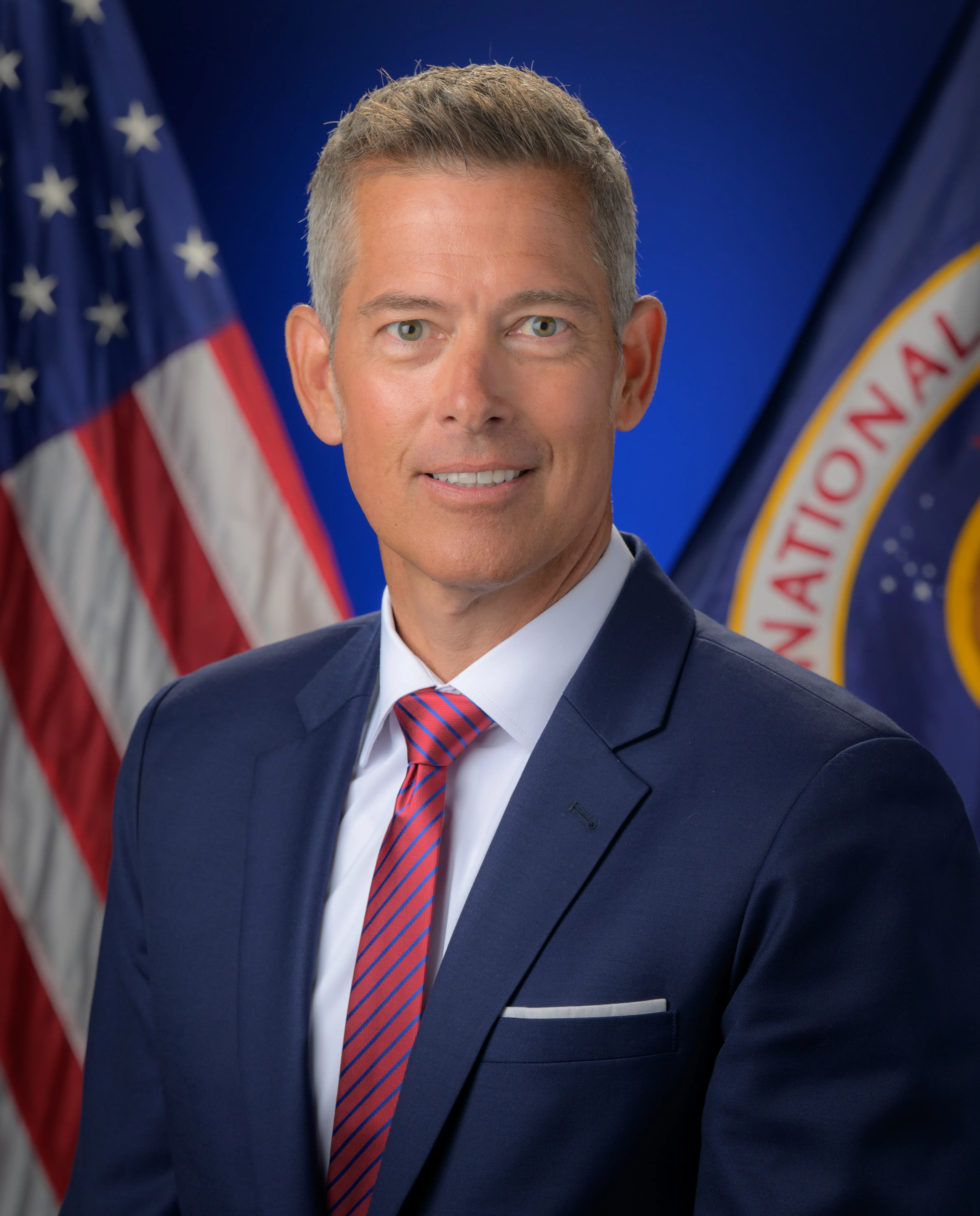 Acting NASA Administrator Sean Duffy poses for his portrait, Tuesday, July 29, 2025, at the Mary W. Jackson NASA Headquarters Building in Washington. Photo Credit: (NASA/Bill Ingalls)