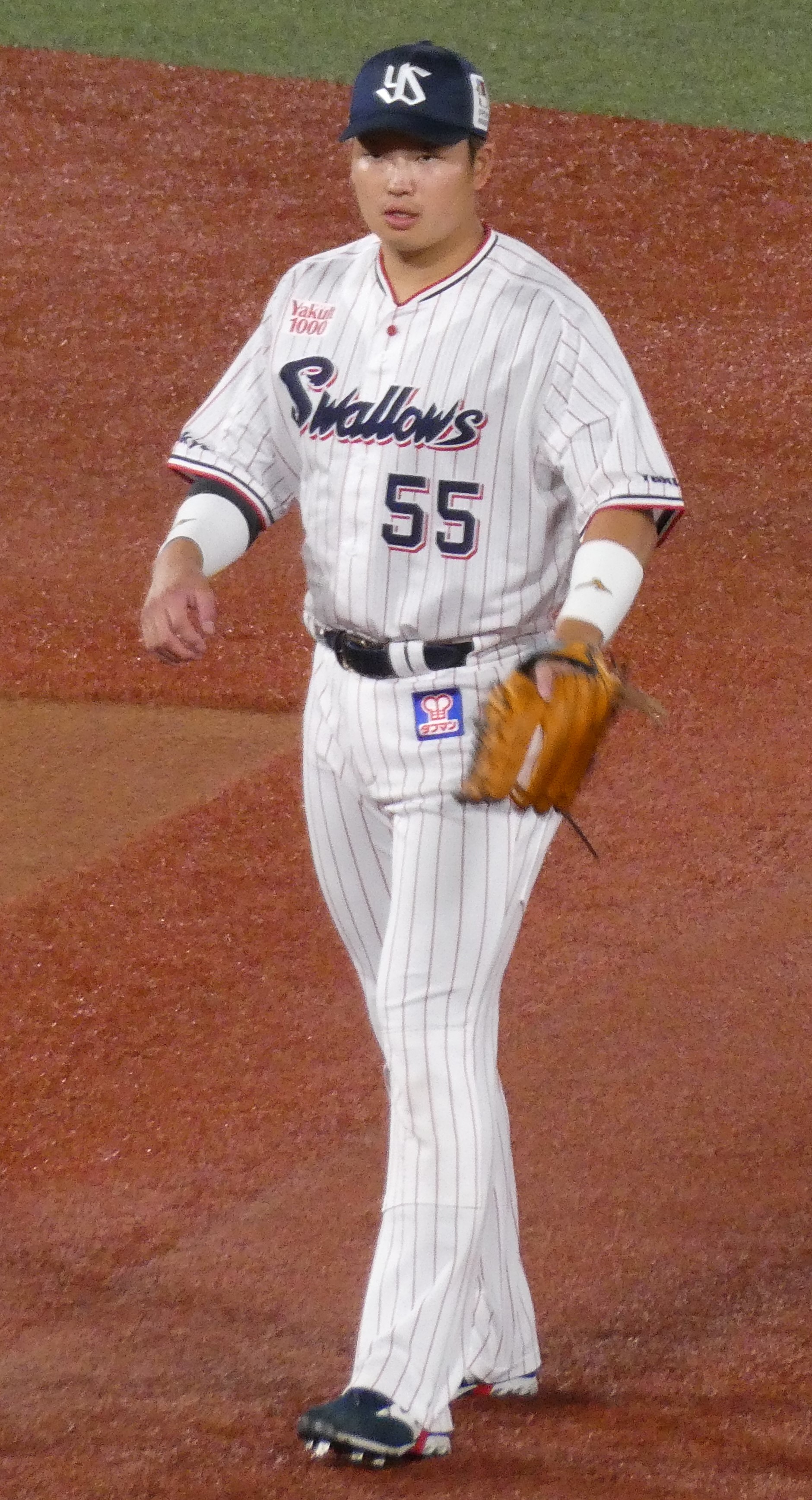 Munetaka Murakami, infielder of the Tokyo Yakult Swallows, at Meiji Jingu Stadium.