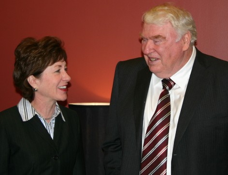 U.S. Senator Susan Collins, who co-chairs the Senate Diabetes Caucus, was joined recently by football legend and Coach John Madden, and a bipartisan, bicameral group of her colleagues in a press event calling for Congress to take action to avoid 35 percent cuts in crucial diabetes research.