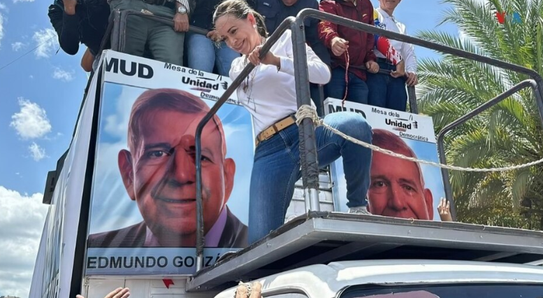 María Corina Machado en las protestas de agosto de 2024 en Venezuela
